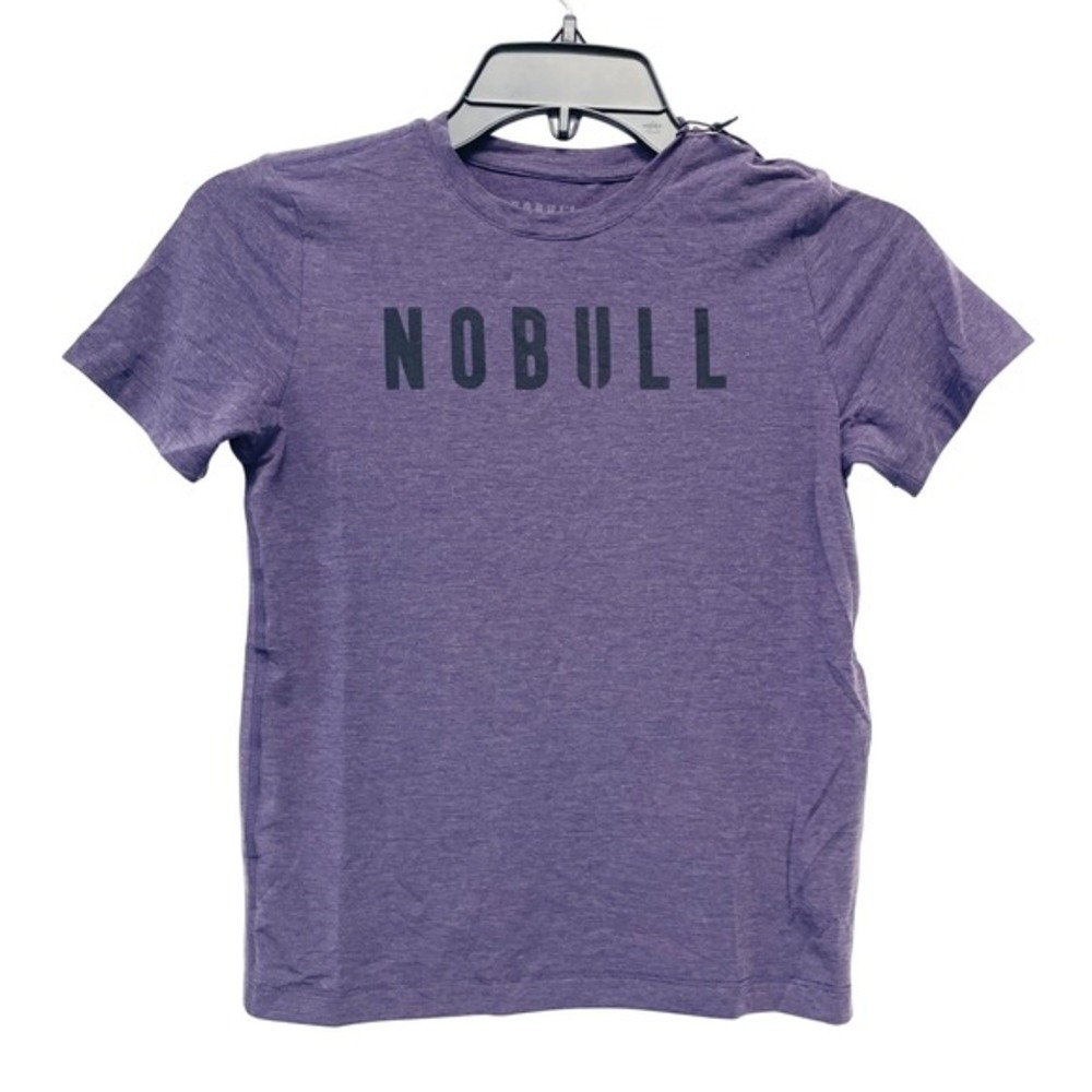 NoBull Kid's Unisex‎ Heathered Purple Training Athletic Casual Shirt Size Small